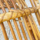 Vintage shell rattan armchair