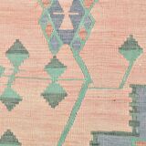 5x8 Vintage Samon Pink & Light Grey Vintage Oushak Area Rug, 161x255 cm