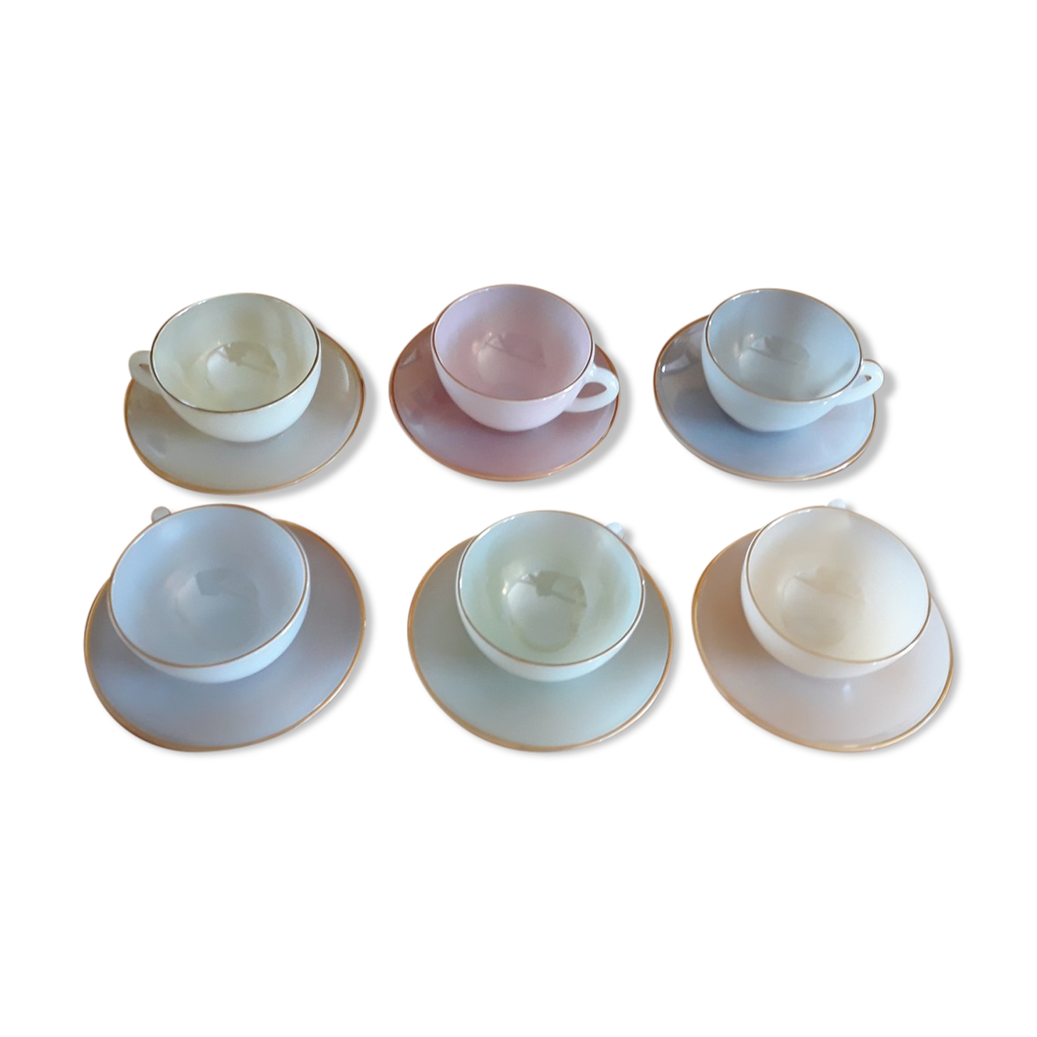 6 tea cups 60s
