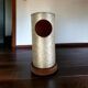 Vintage umbrella stand with wood accents