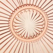 Art Deco Fruit Bowl Pink Pressed Glass Depression Glass 30cm