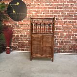 Rattan storage cabinet