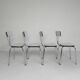 Ensemble de 4 chaises de salle à manger en Formica, années 1960