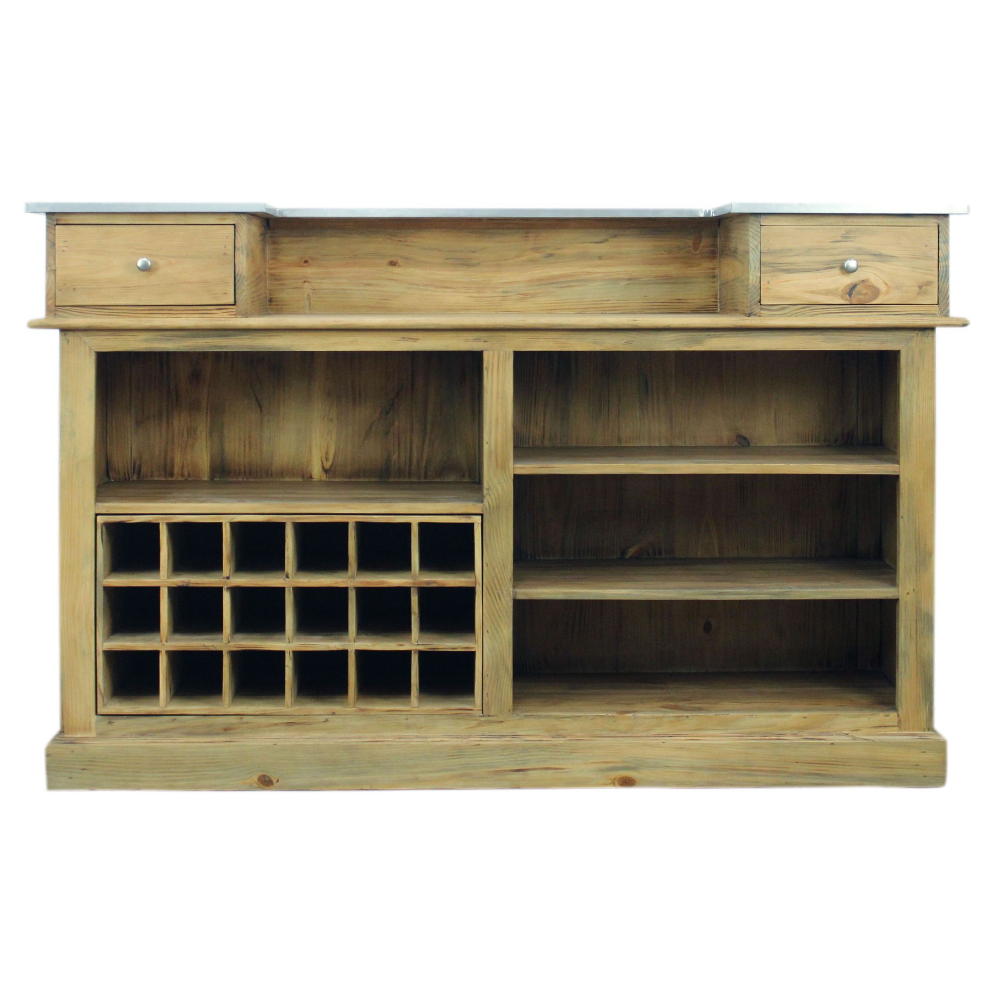 Bar industriel en bois massif
