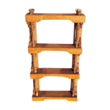 Étagère de bateau 4 niveaux en bois et corde