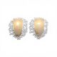 Wrought iron pocket wall sconces featuring a frosted amber glass / metal frame