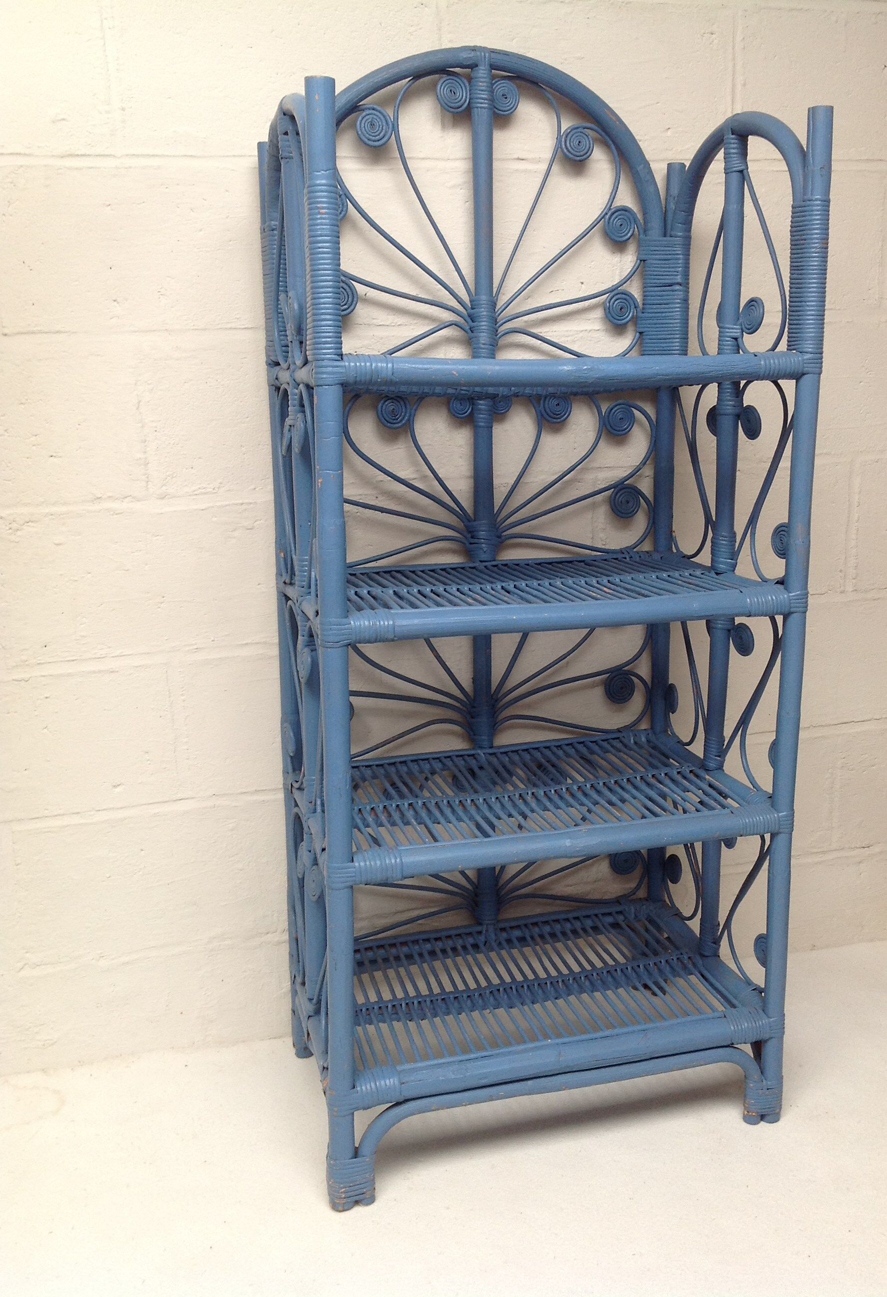 Peacock Rattan Shelf Bookcase