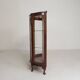 English Art Deco display cabinet on ornate legs, 1930s