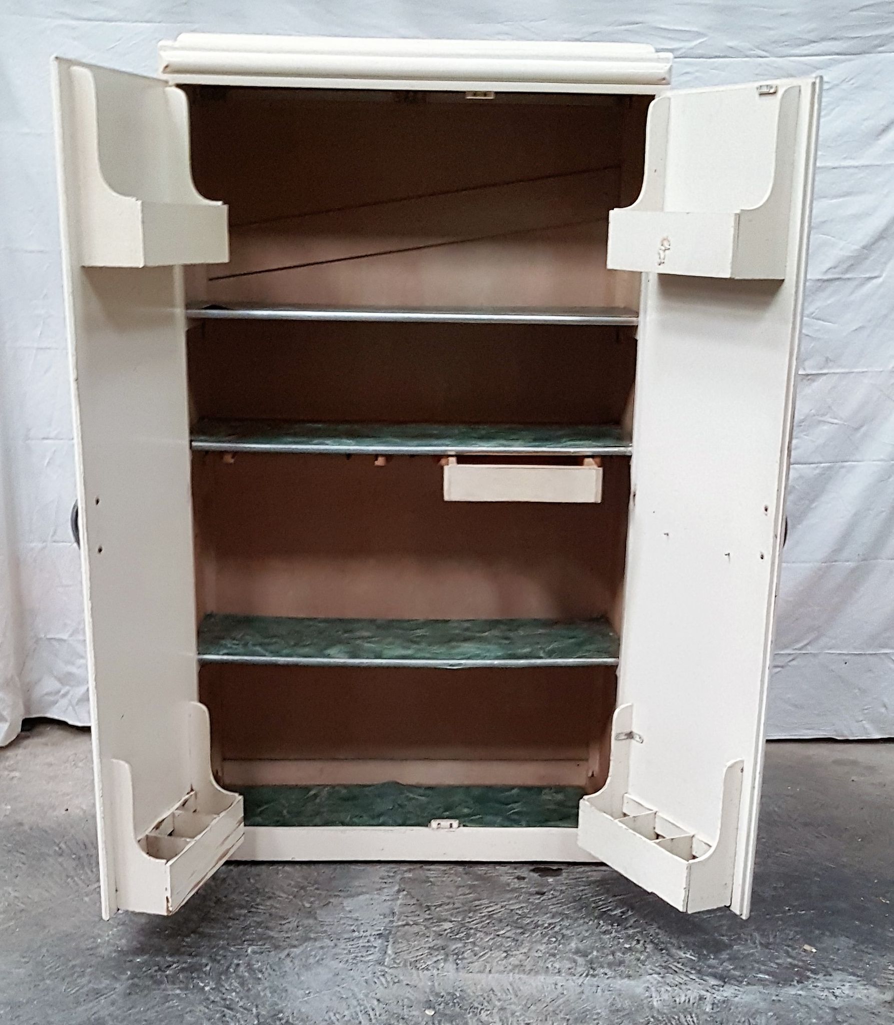 Old wooden kitchen cabinet from the 50s-60s.