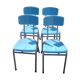 Lot of four plexi chairs design by Rex