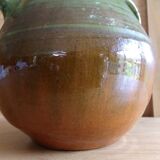 Enamelled terracotta jug