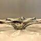 Large vintage crystal centrepiece bowl