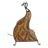 Moroccan henna lamp in leather /oriental lamp/Marrakech/45 cm /Vintage