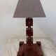 Lampe dès en bois vintage