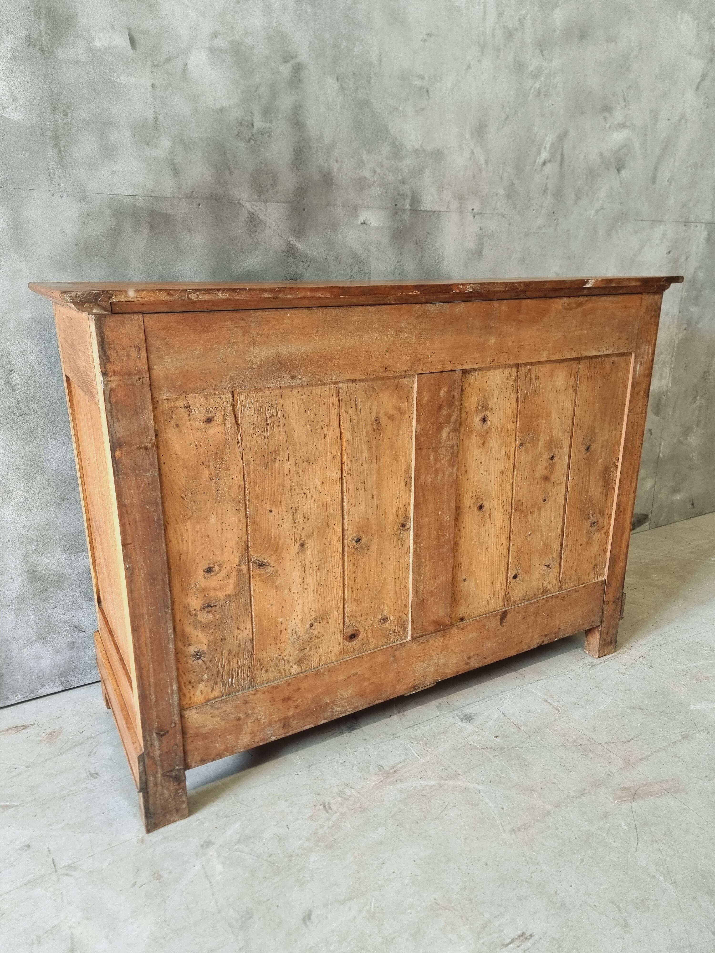 Buffet ancien enfilade commode 19ème siècle en merisier français