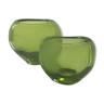 Set of 2 heart shaped Holmegaard crystal vases by Per Lutken