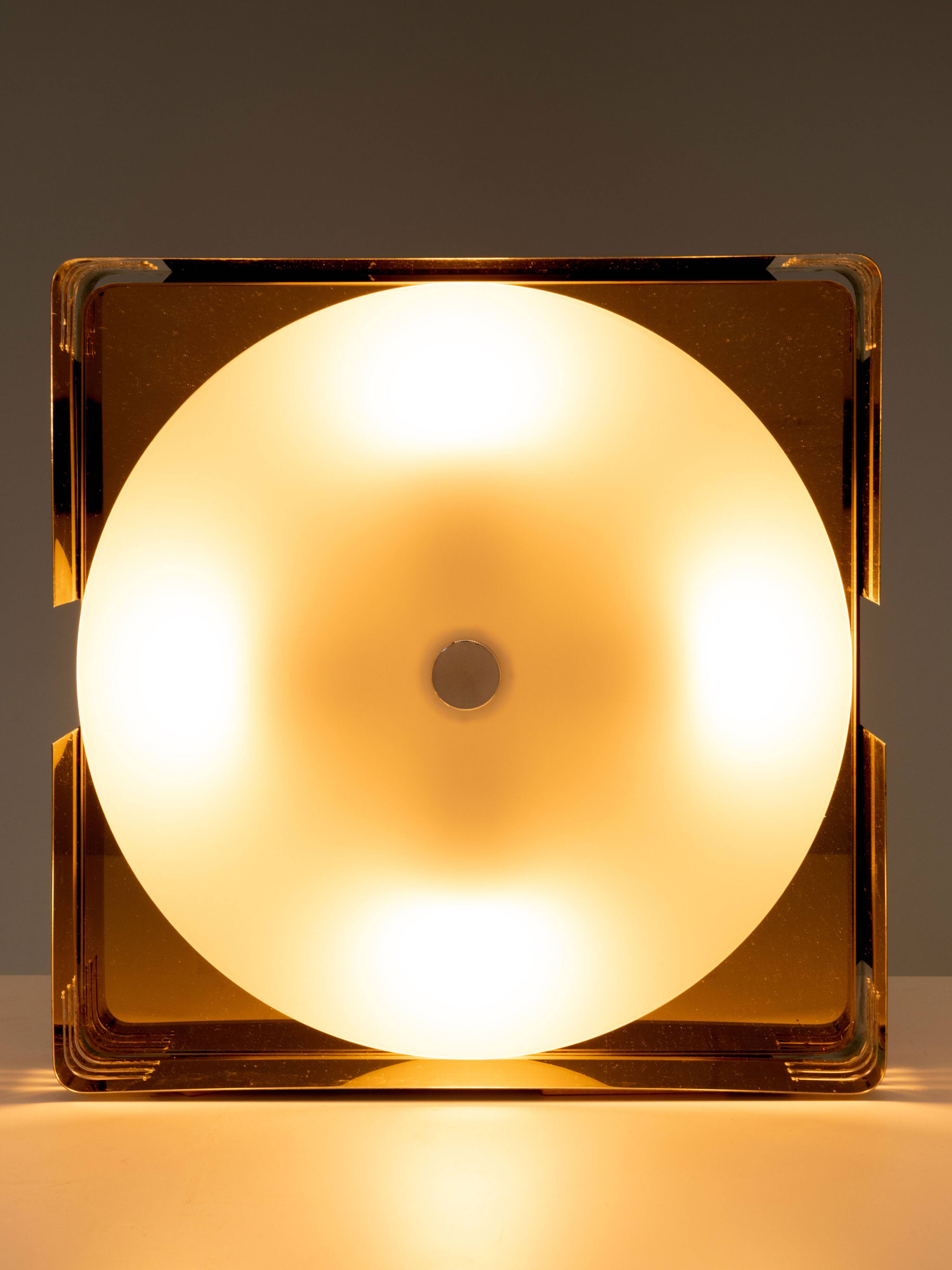 Chrome wall / ceiling lamp - italy - space age