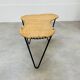 Raoul Guys coffee table, free form, wicker and metal, 1960s.