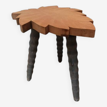 Solid wood stool with tripod legs, Aero-gummed leaf dp 0124001