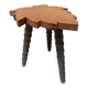 Solid wood stool with tripod legs, Aero-gummed leaf dp 0124001