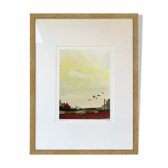 "Biarritz," by Margaux Desombre. Limited edition art draw. Signed and numbered