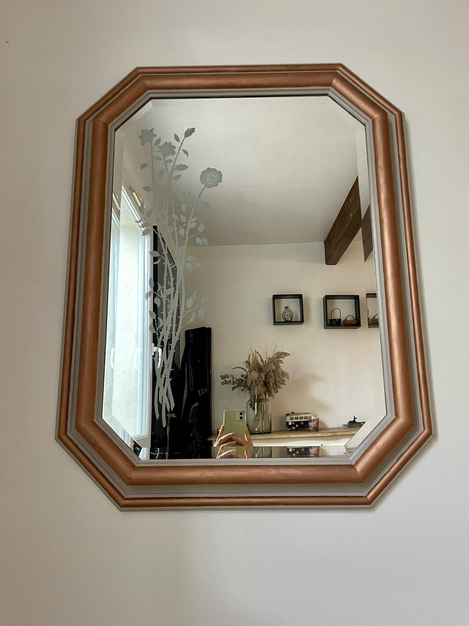 Wooden mirror