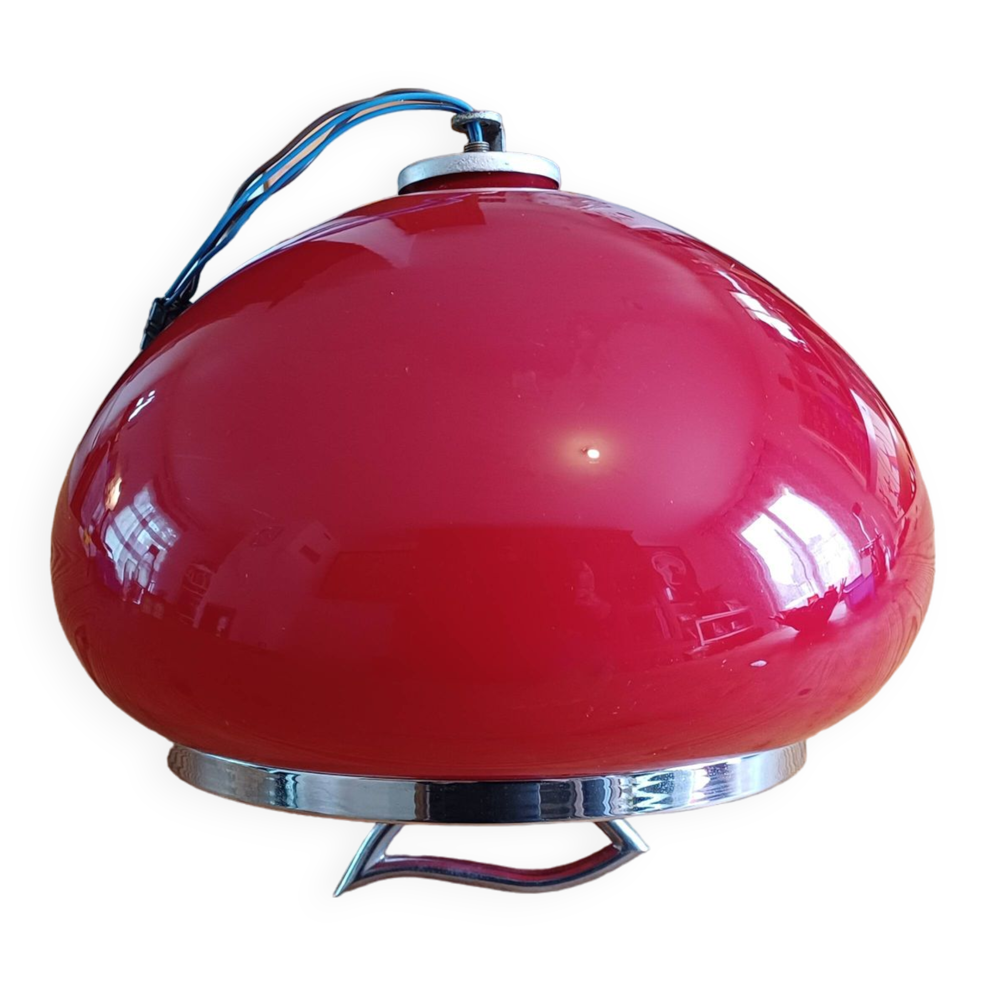 Vintage Opaline Red Pendant Lamp “VIRO”