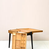 Side table with sewing compartment