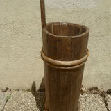 wooden basket to be laid