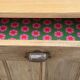 Antique patinated Parisian buffet with shell handles.