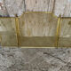 Fire Screen Grate Fireplace 3 Panels Brass 1970s Vintage