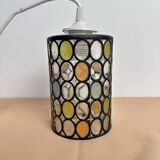 Vintage glass pendant light Limburg 1970s