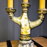 Keraluc quimper faience candlestick