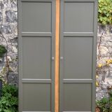 Parisian solid oak wardrobe 1960