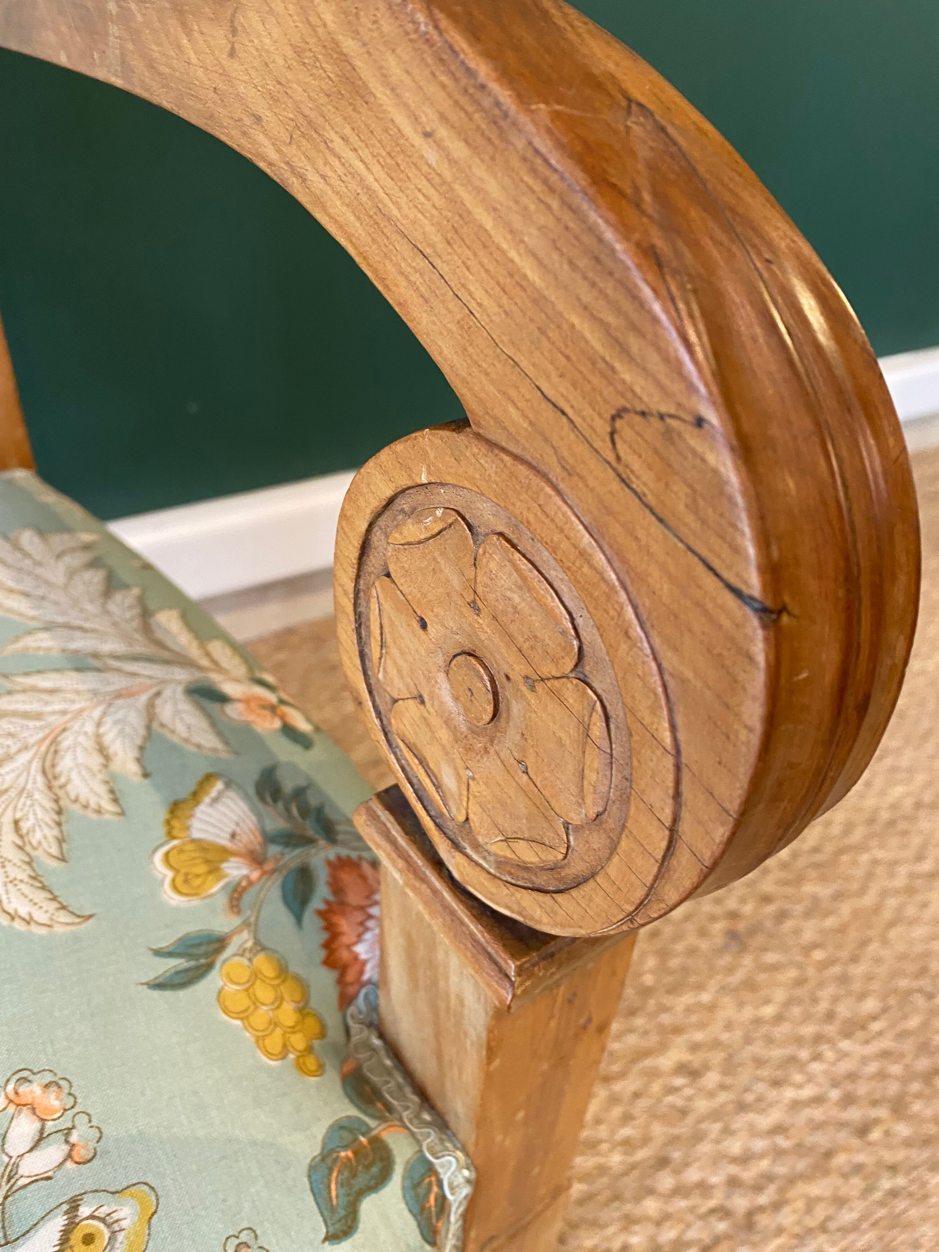 Suite of three antique armchairs