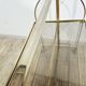 Mid-Century Folding Bar Cart – Brass and Ribbed Plexiglass – 1960s