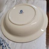 Hollow and round dish from Gien, thistle series