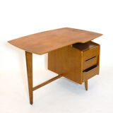Jacques Hauville, tripod oak desk, 1950