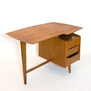 Bureau en chêne tripode, Jacques Hauville 1950