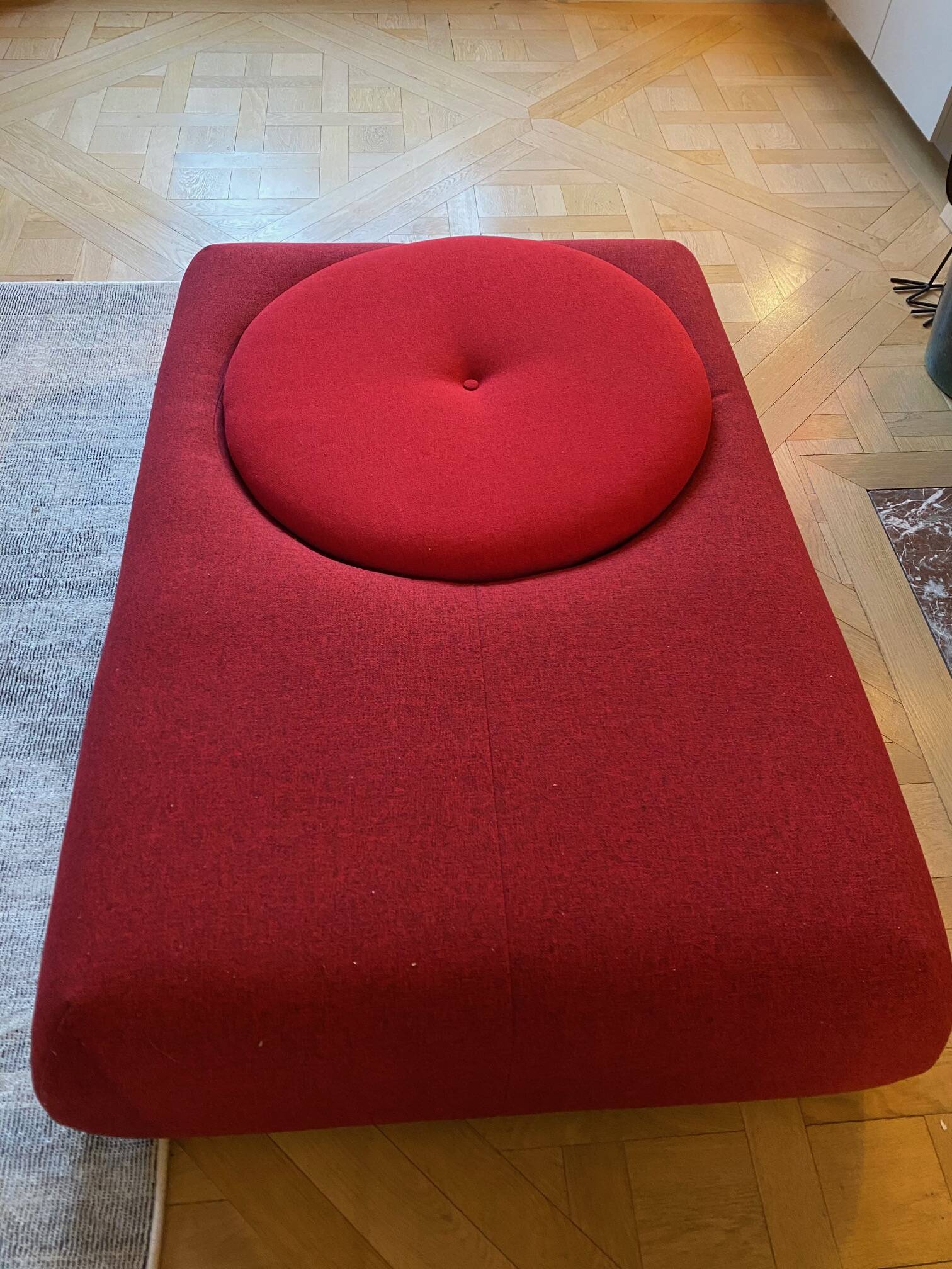 Red designer armchair Roche and Bobois