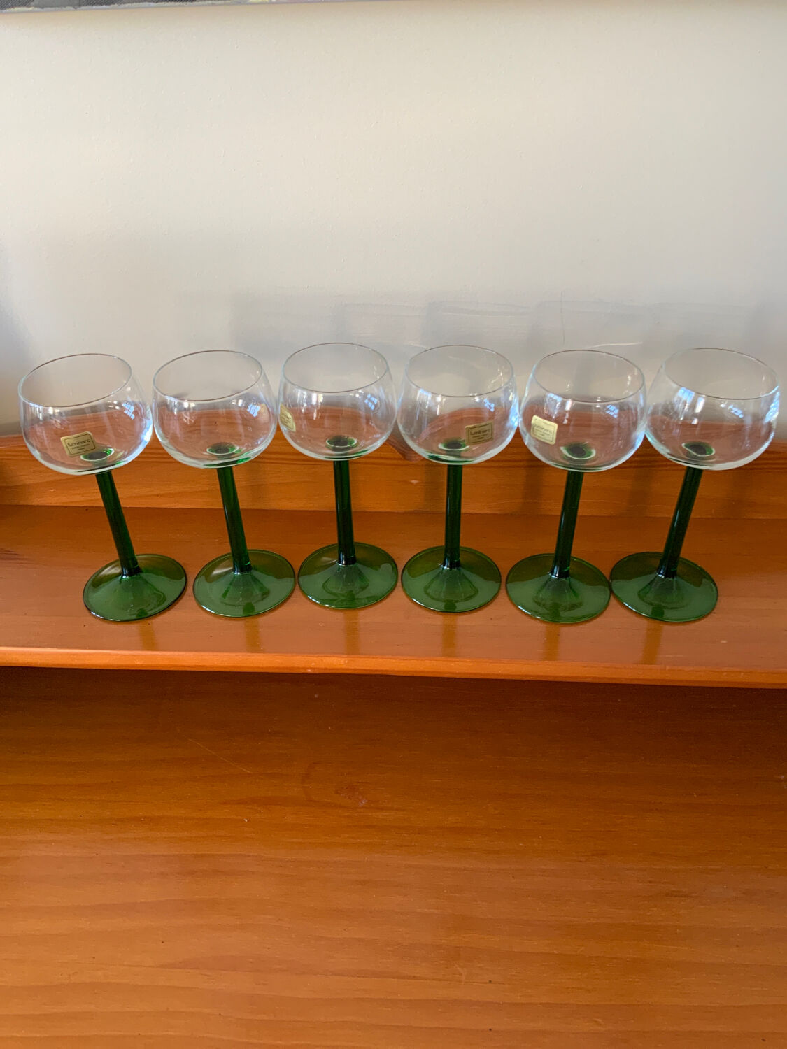Stemmed glasses Alsace wine