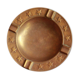 Ancien cendrier en laiton etoiles