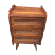Vintage rattan chest of drawers
