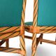 Set of six vintage bamboo and rattan dining chairs