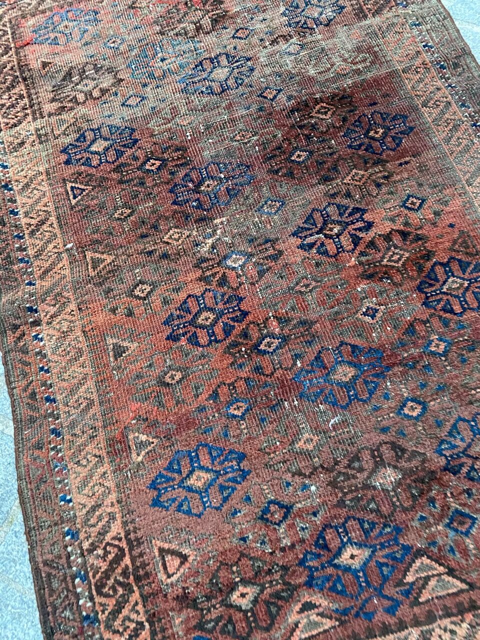 Old carpet Afghan Belutch 85x136 cm