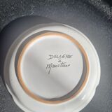 Ashtray earthenware of moustiers with bird pattern by dellerie in moustiers