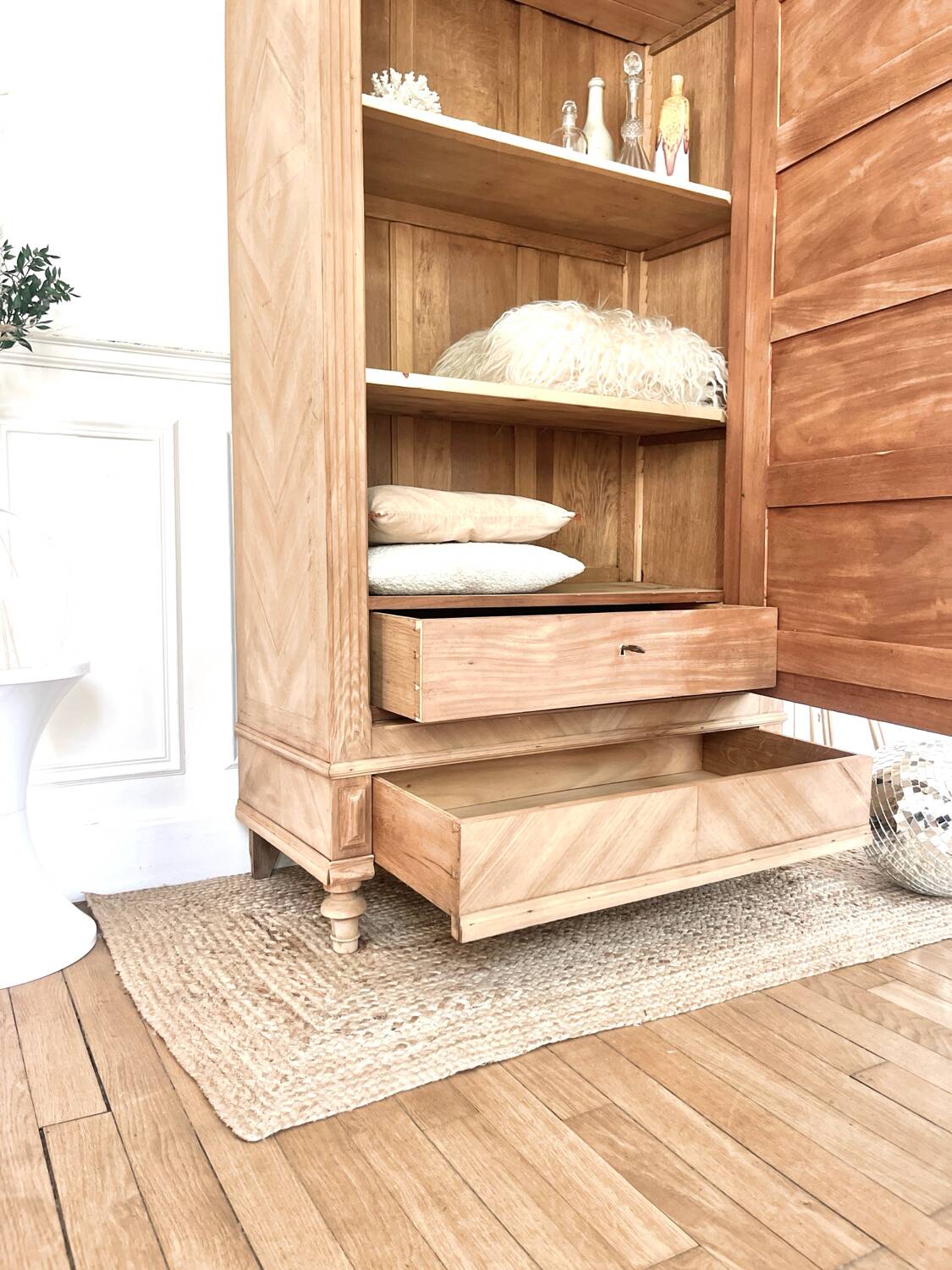Restored Rococo Bonnetière Wardrobe