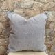 Housse de coussin en soie cactus gris : Coussin marocain tissé à la main
