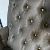 Fauteuils rivoli capitonnés lin stonewash