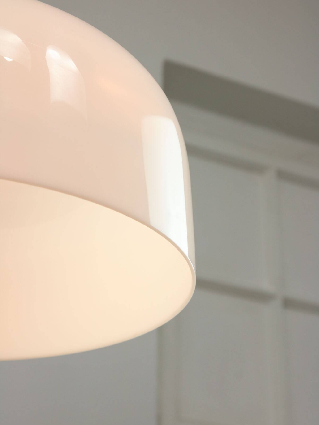 Space Age White Pendant Lamp from Guzzini, 1960s